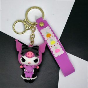 New Keychain Kuromi Anime Sanrio Hello Kitty Accessories Gift for Kids Women